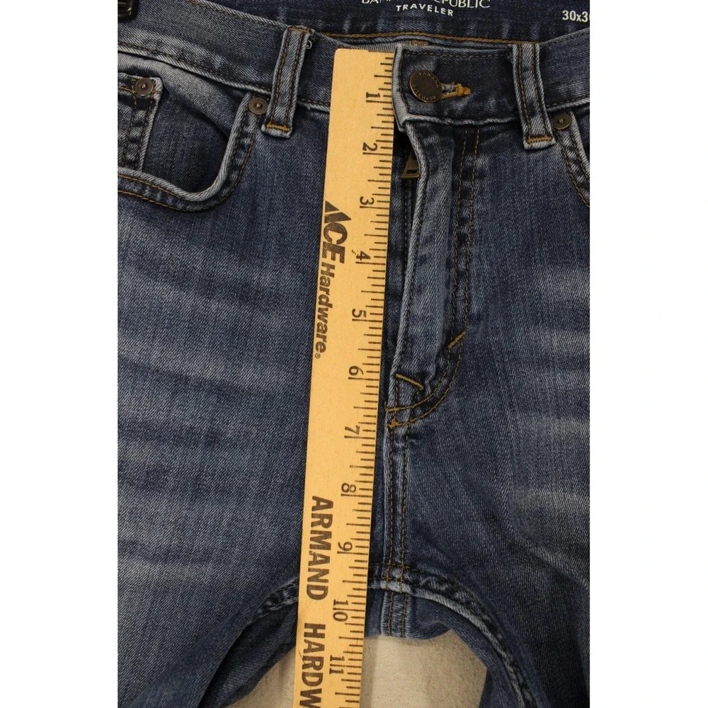Banana Republic Jeans Traveler Slim Mens 30x21 Raw Hem Denim Cropped